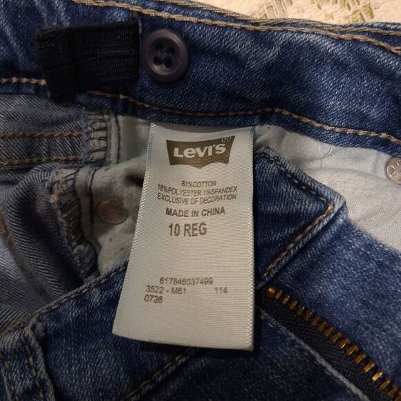 Levi's Girls Cropped Denim Legging Size 10 Reg Adjustable Waist - Picture 8 of 15